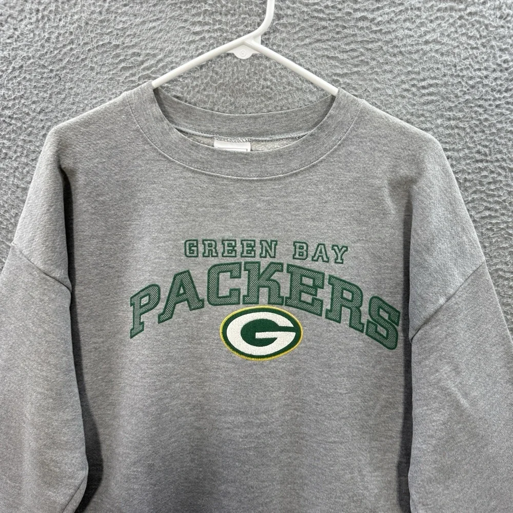 Vintage Green Bay Packers Sweatshirt Adult XL Gray Crewneck NFL Football Y2K‎